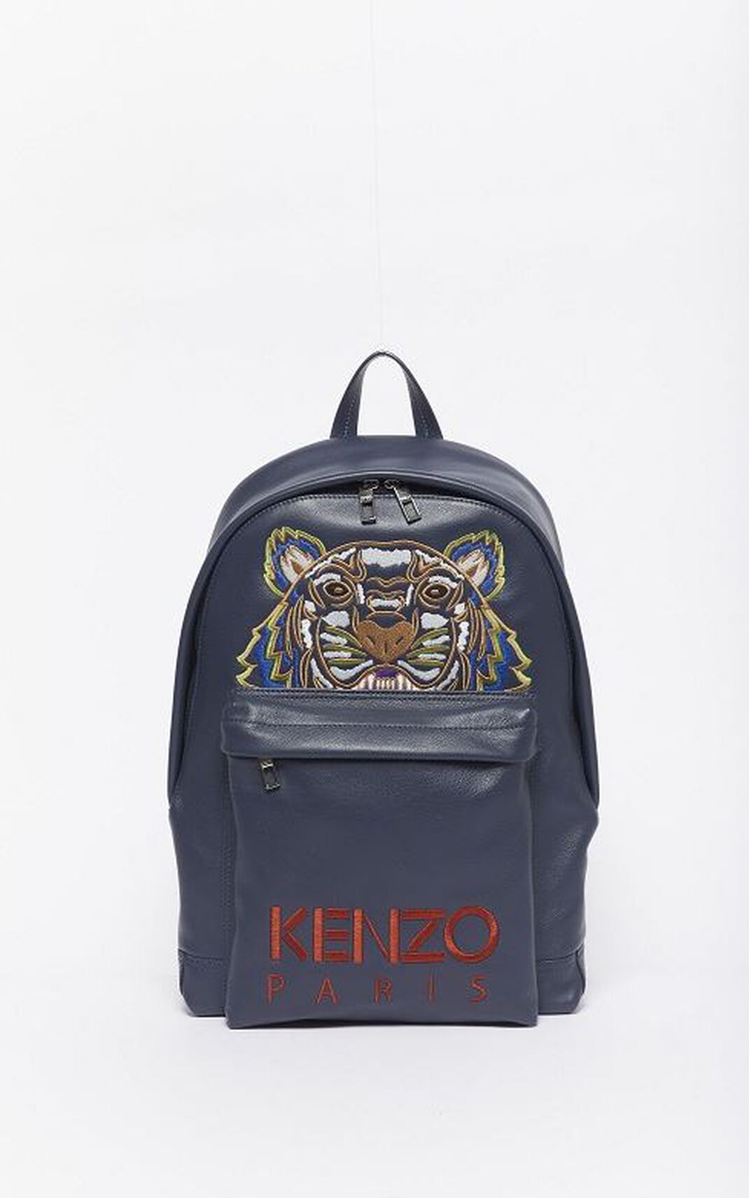 Kenzo Tiger Deri Sırt Çantası Erkek Lacivert Mavi | 1493-XIUCD